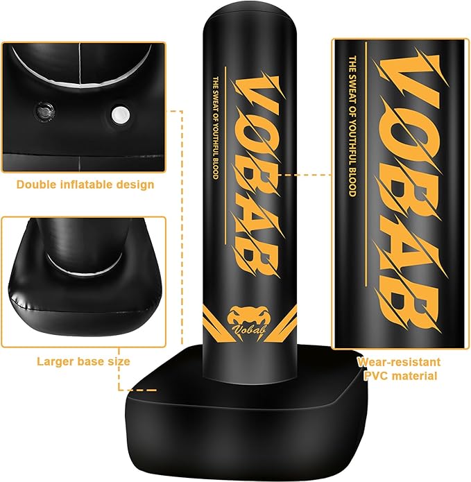 Standing Punching Bag for Adults, 70" Punching Bag Stand, Boxing Heavy Bag with Stand, Freestanding for Adults Men MMA Thai Fitness Karate Muay Beginners