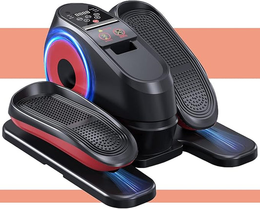 2025 New Under Desk Elliptical Machine, Electric Ellipse Leg Exerciser Pro As Seen On TV with 16 Adjustable Speed, Quiet and Fully Assembled with Remote Control & Non-Slip Foot Straps