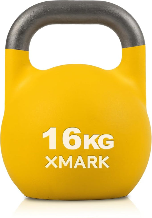 XMARK Kettlebells, Competition Kettle Bells for Strength Training, Squats, Deadlifts,Kettle Bell Swings, Exercise Equipment for Home and Gym - Available in Sizes From 8kg to 32kg