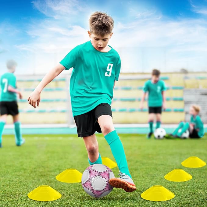 Kids Soccer Goals for Backyard Set - 2 of 4' x 3' Portable Soccer Goal Training Equipment, Pop Up Toddler Soccer Net with Soccer Ball, Soccer Set for Kids, Youth Outdoor Games, Sports, Play