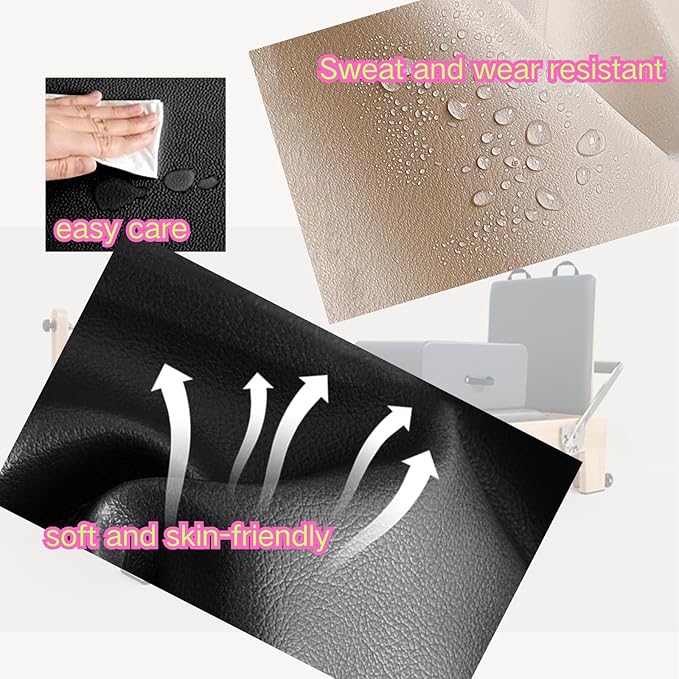 Large Upholstered Pilates Wedge - Workout Cushion for Reformer & Floor Exercises, Non-Slip Yoga Pilates Accessories for Home Gym, Studio or Physical Therapy