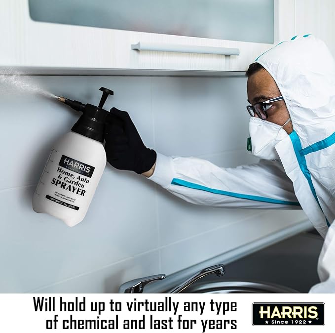 HARRIS Continuous Hand Pump Pressure Sprayer for Home, Lawn, Garden, Car Detailing and More, 1.5L