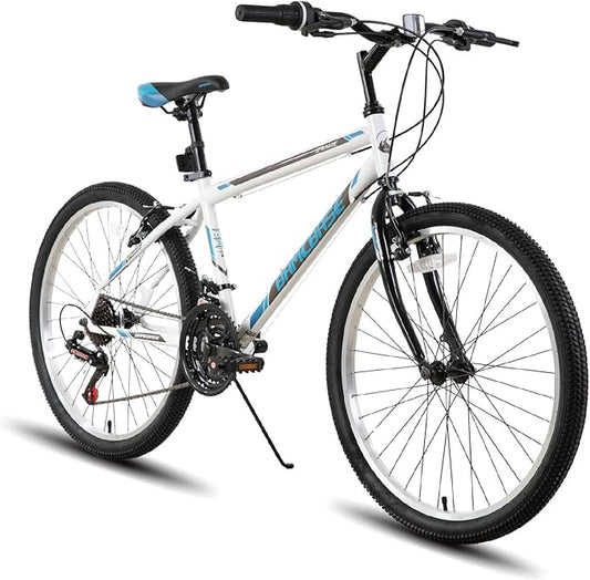HH HILAND 24 26 inch Mountain Bike for Men Women, 21 Speeds High-Carbon Steel Frame, Sport Cycling MTB Bicycle for Adult