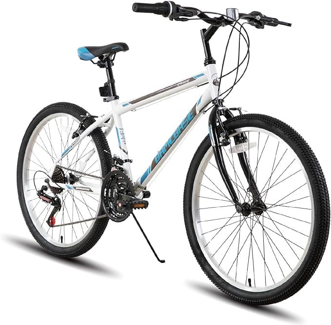 Hiland Adult 26 Inch Mountain Bike, Mens and Womens Bicycle with 21 Speed, High-Carbon Steel Frame Mountain Bicycle, Sport MTB for Men Women
