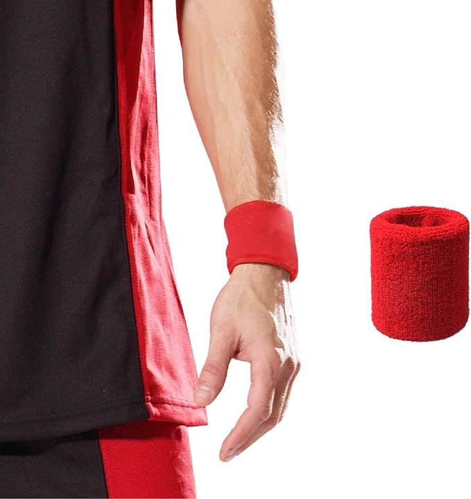 Sweatbands Sports Wristbands for Kids and Women - 3 inch Elastic Athletic Wrist Bands for Tennis, Basketball, Running, Working Out