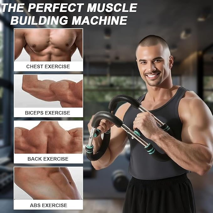 Mr Sculpt Gorilla Bar Twister Arm Trainer 40-90lb & 90-120lb Adjustable Chest Workout Equipment | Portable Power Twister Bar for Men | Home Gym Equipment | Arm & Forearm Strength Trainer