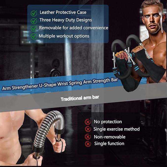 Twister Arm Trainer- Adjustable Resistance (60-110 lbs), Portable Upper Body Workout Equipment for Chest, Back, Shoulder, Home Gym Strength Training with Detachable Cuffs for Men & Women