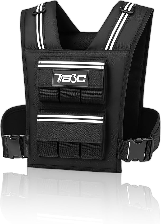Adjustable Weighted Vest Men 19lbs/ 30lbs/ 40lbs Weights with Reflective Stripe, Weight Vest Woman Workout Vest for Strength Training,Running & Walking