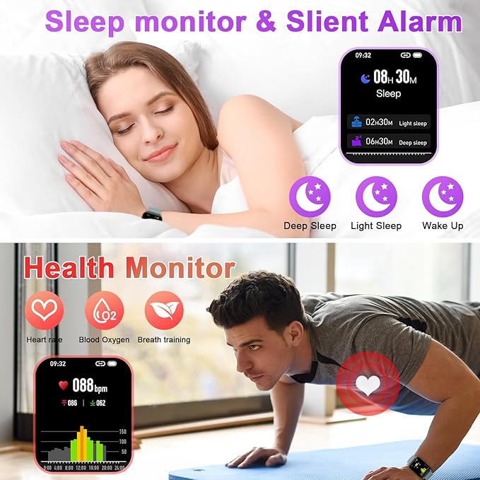 Smart Watch for Men Fitness Tracker: Smart Watches for Men Digital Womens Watches Make/Answer Call Waterproof Running Smartwatch Android Phone iPhone Samsung Compatible Heart Rate Monitor