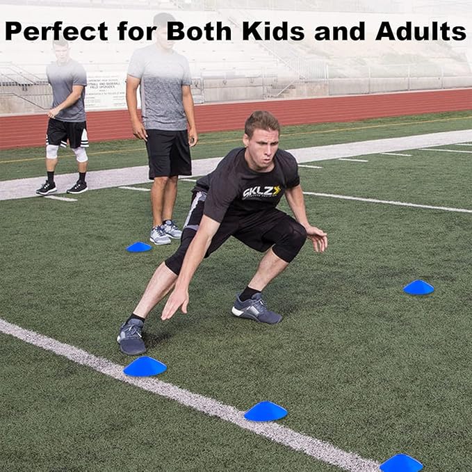 60PCS Soccer Cones with Strap Carry Bag Agility Disc Cones Soccer Training Cones, Field Marker Sport Training Cones for Challenge Football Basketball Skating Kids Games Outdoor Indoor