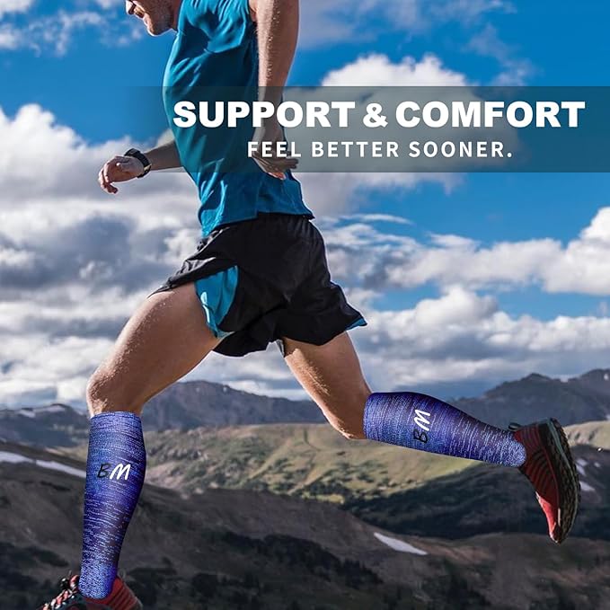 6 Pack Copper Compression Socks for Women and Men Circulation-Best Support for Medical, Running,Nursing,Athletic