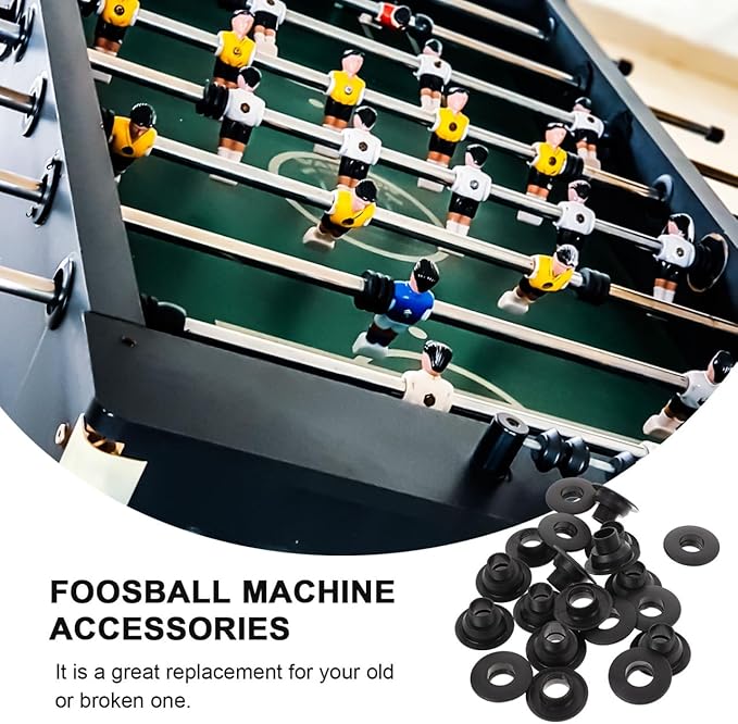 Homoyoyo Foosball Rod Bearing 10 Set Foosball Board Bearing Table Football Machine Bearing Foosball Bushing Foosball Replacement Foosball Machine Accessories Bearings Foosball