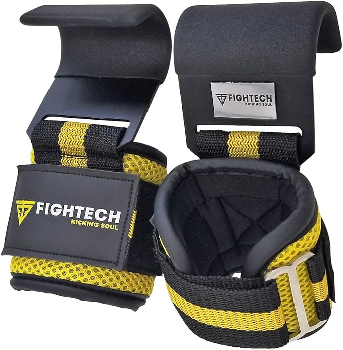 Premium Weight Lifting Hooks (Pair) - Heavy Duty Hand Grip and Wrist Straps Support - 9 mm Neoprene Padded for Deadlifts, Pull Ups, and Shrugs - Durable Workout Accessories for Men and Women