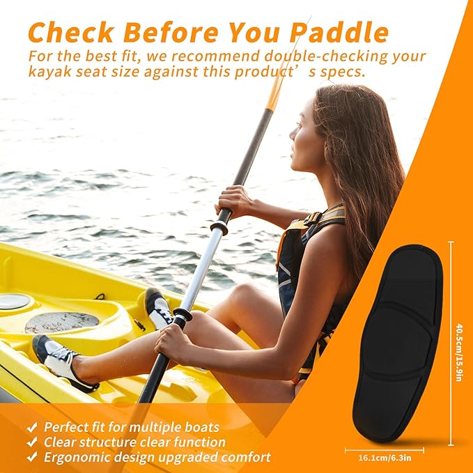 Kayak Seat Backrest Kayak Back Band Canoe Seat Back Rest Adjustable Backrest for Canoe Speedboat Kayaking Camping Hiking Tours