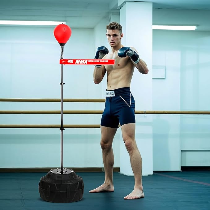 Punching Bag Reflex Boxing Adjustable Height 76in for Adults