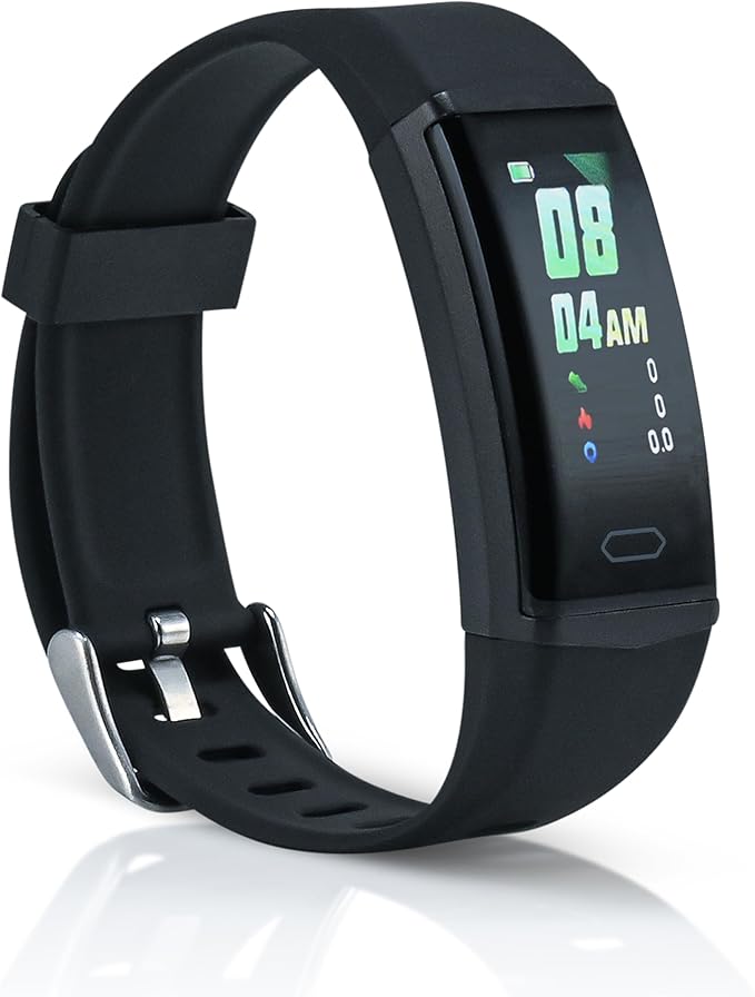 Zewa® Fitness Activity Tracker, Heart Rate Monitor, Free Pro App, Step Counter, Sleep Tracker, Remote Camera Support, Notifications & Alarms, Weather Data Display, Find Phone Feature