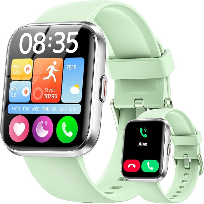 Smart Watches for Women Men, 1.85" Screen Smartwatch Compatible iPhone Android Phone (Answer/Make Call), 24/7 SpO2 Sleep Heart Rate Monitor,3ATM Waterproof, Fitness Tracker Watch 120+ Sport