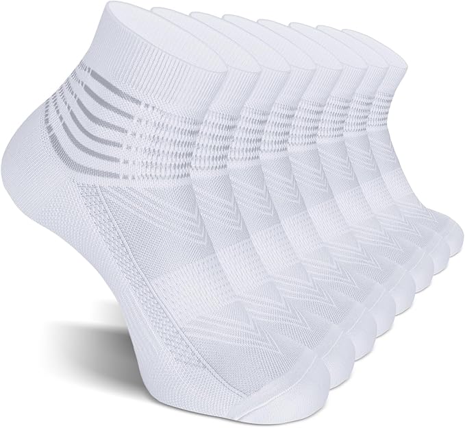 IRAMY Compression Ankle Support Socks Coolmax Wicking Cushioned Athletic Plantar Fasciitis Relief Men Women 2/3/6 Pairs