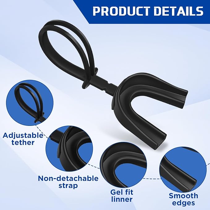 Kanayu 30 Pcs Strapped Mouth Guard No Boil Mouth Guard Soft Sports Mouthguard with Strap Mouth Protector for Adult Youth Boxing Basketball Hockey Lacrosse Wrestling Rugby