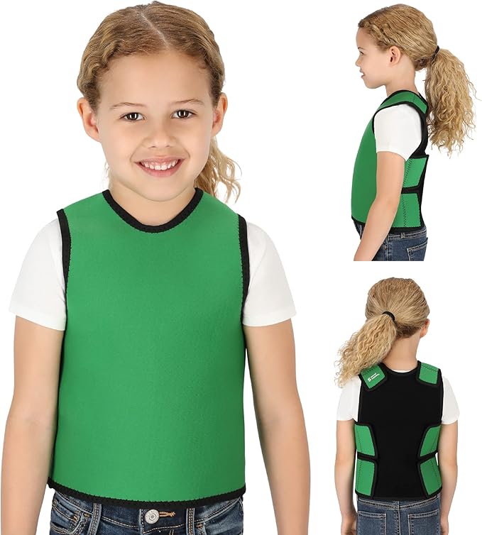 Special Supplies Sensory Compression Vest Deep Pressure Comfort (Green, X-Small)