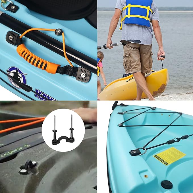 HLOGREE Kayak Seats - 1/2 Pck, Thicken Padded Seat Cushion with Back Support, Canoe & Ocean Sup Compatible