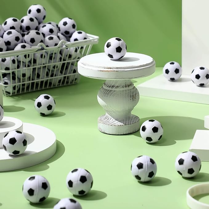 Blulu 30 Pcs Mini Soccer Stress Balls Bulk 1. 6 Inch Small Foam Balls for Kids Stress Relief Relaxation Soccer Party Favors Sport Team Gifts Party Bags Fillers Decoration School Carnival Reward