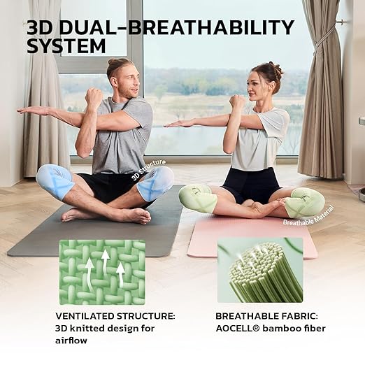 Compression Knee Brace for Women & Men, 2 Pack AOCELL Knee Sleeve Support for Knee Joint Pain Relief, ACL, Meniscus Tear, Arthritis - Breathable for Workout, Running, Gym, Sports, Fitness XXL