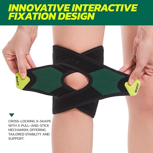 Knee Brace for Men Women Knee Pain Meniscus Tear Arthritis Patella Dislocation Best Osteoarthritis Adjustable Compression with Memory Stabilizers for ACL MCL Breathable for Injury Recovery M