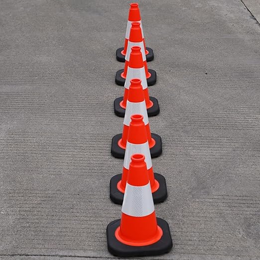 360 Pack 12 Inch Orange Traffic Cones Black Base,Safety Cones for Parking Lot Management, Driveway Delineator, Vehicle Guidance, Compact Outdoor Use (Orange, 12 inch -360 Pack)