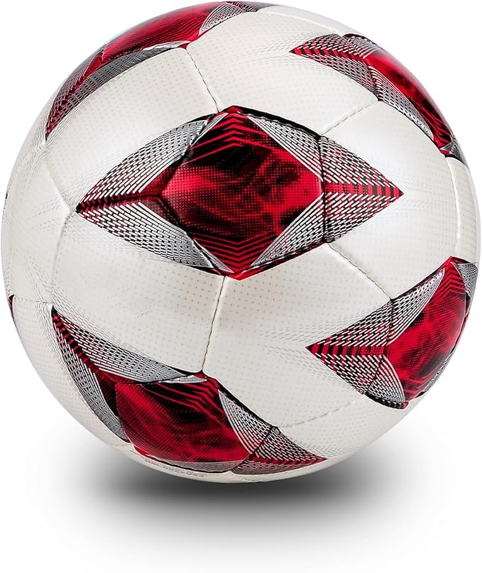 Soft PU Leather Soccer Ball, Indoor Outdoor Team Sports, Training Practicing Game Match Soccer Ball Gift for Adult Youth, 1pcs