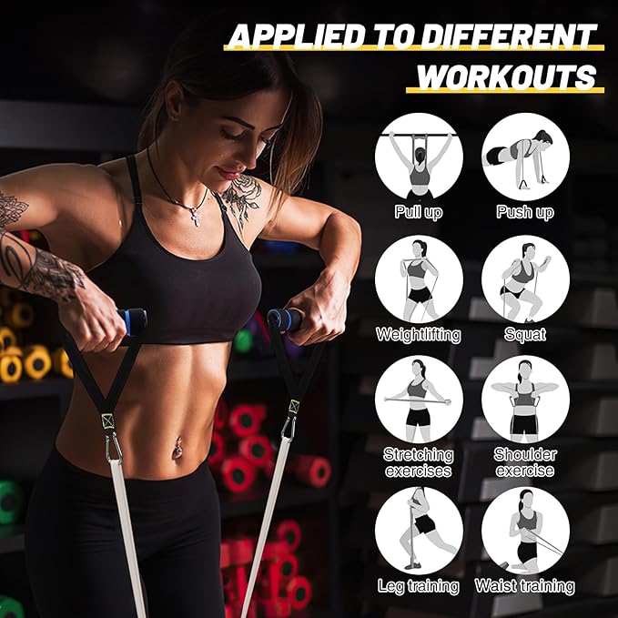 Resistance Bands Set, Pull Up Assistance Bands Pull Up Bands Exercise Bands for Men Women, Workout Bands for Working Out, Muscle Strength Training, Body Stretching