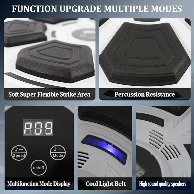 Music Boxing Machine for Adults, Smart Boxing Machine with Gloves, 9 Modes & 9 Speeds, Electronic LED Boxing Training Equipment Wall Mounted, Workout Equipment Target for Home