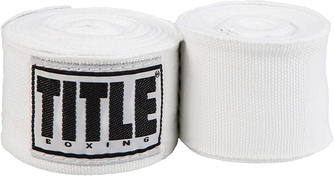 Title Boxing Elastic Mexican Hand Wrap, White, 180"
