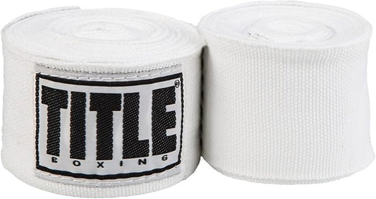 Title Boxing Elastic Mexican Hand Wrap, White, 180"