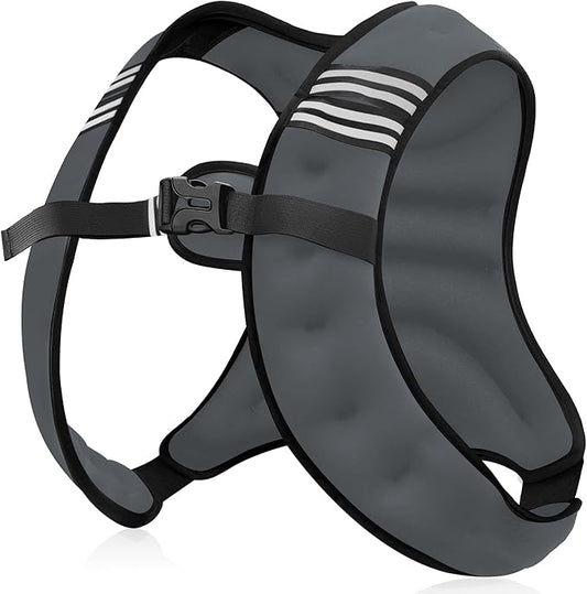 Weighted Vest Men or Women - 5/10/15/20/25/30lbs Weights with Reflective Stripe, Weighted Vest for Workout Equipment for Strength Training Running - Walking Weight Loss