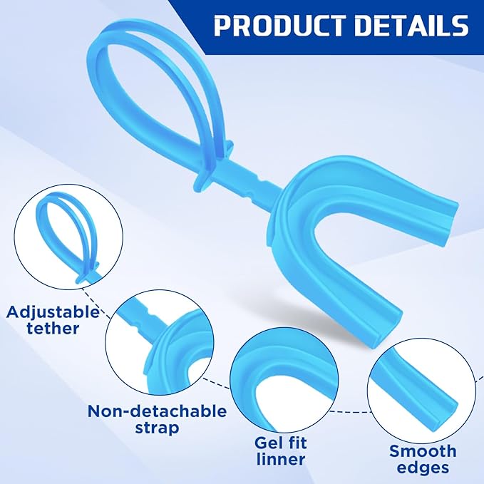 Dunzy 10 Pcs Strapped Mouth Guard Sports Mouthguard with Strap No Boiling Mouthguard Adult Youth Football Mouthpiece Mouth Protector for Boxing Basketball Lacrosse