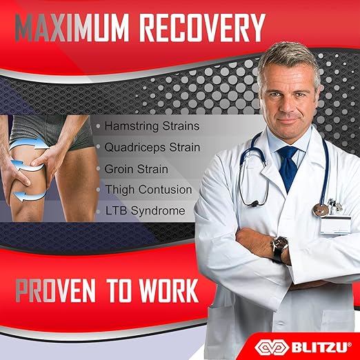 Hamstring Compression Sleeve, Thigh Compression Sleeve for Women and Men, Upper Leg Brace for Groin, Sciatica & Quad Tendonitis, Wrap Support for Recovery, Running, Sports and Workout White S