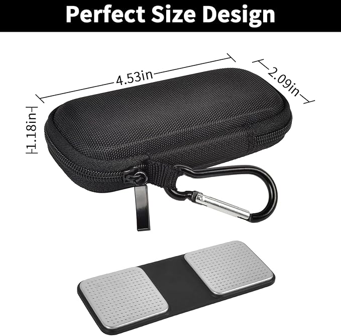 Heart Rate Monitor Case for AliveCor Kardia Mobile Personal ECG/for AliveCor KardiaMobile 6L for Apple Android Smartphone, Mini Portable Heart Rate Device Storage Carrying Holder-Box Only (Black)