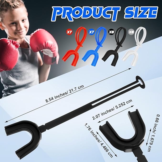 Kanayu 30 Pcs Strapped Mouth Guard No Boil Mouth Guard Soft Sports Mouthguard with Strap Mouth Protector for Adult Youth Boxing Basketball Hockey Lacrosse Wrestling Rugby