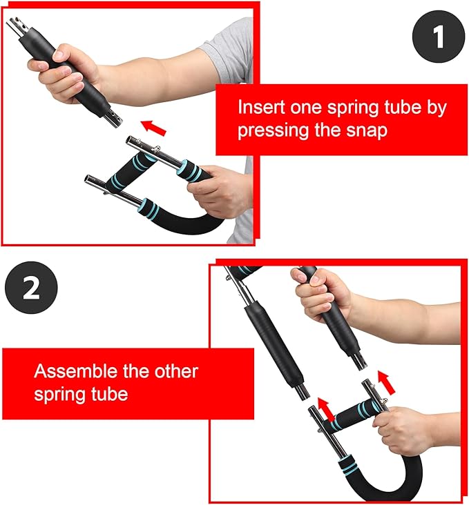 Twister Arm Trainer, 40-100lb Adjustable Twister Arm Exerciser for Men, Chest & Muscle Trainer Workout Equipment, Portable Arm Strength Trainer for Strength Training