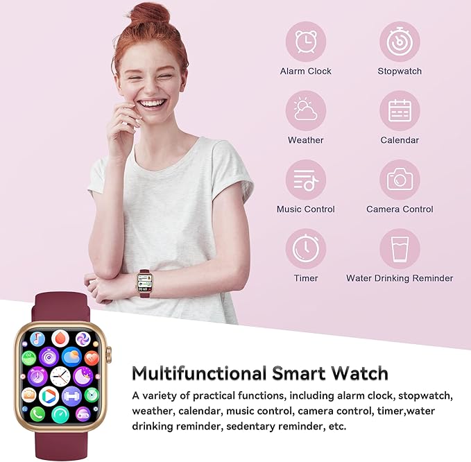 Smart Watch for Men Women, 1.83" Fitness Watch (Answer/Make Call), Smartwatch with Heart Rate/Blood Pressure, Sleep Tracker, Pedometer, 120+ Sport Modes,IP68 Waterproof Fitness Tracker for Android IOS