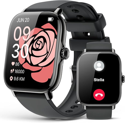 Smart Watch for Men Women, Bluetooth Call, 1.91'' HD Full Touchscreen Fitness Step Tracker Watch for Android iPhone Compatible, IP68 Waterproof Smartwatch With Sleep Monitor/Activity Tracker/Pedometer