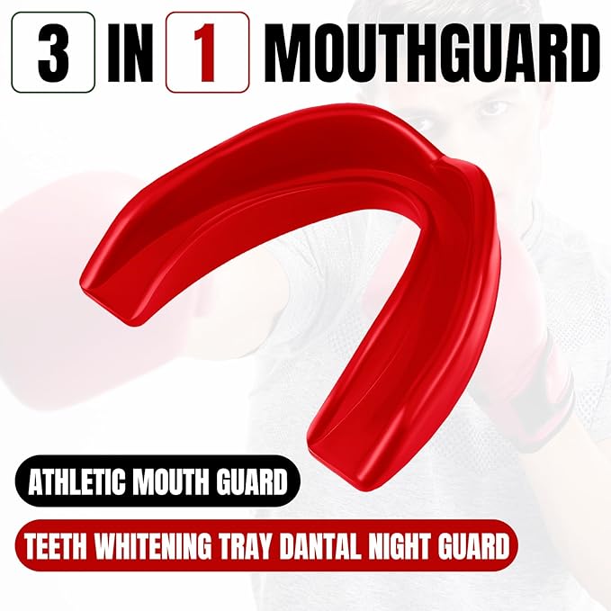 Kathfly 50 Pcs Football Mouth Guards Bulk Sports Mouth Pieces Protection Silicone Athletic Braces Football Accessories Teeth Armor Adult Teenager Teeth Armor for Boxing Basketball Hockey