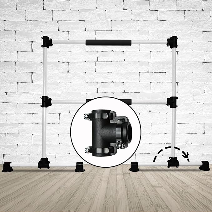 Wesky Double Ballet Barre Portable 4FT Adjustable Freestanding Ballet Barre Fitness Stretching Dancing Bar for Home Studio Adult and Kids