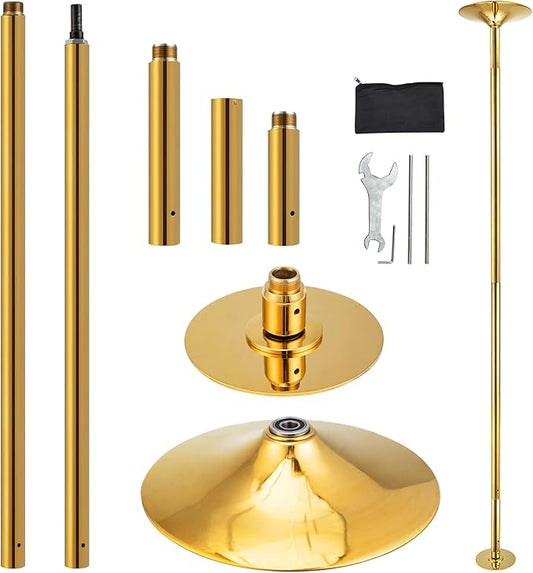 Dance Pole Set -Premium Height Adjustable 7.38-8.85ft Portable 45mm Diameter 360°Spinning Dancing Pole for Home,200KGS Capacity,Drill-Free Installation with Floor-to-Ceiling Stability
