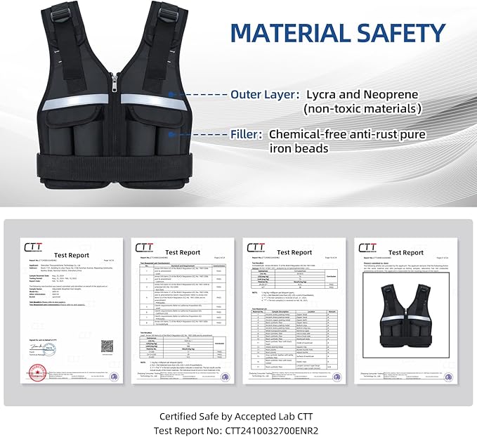 Sportneer Adjustable Weighted Vest Weights: 2-18 lbs/2-40 lbs Washable Weight Vest 16 In 1 Fast Adjust Rucking Vest for Women and Men Home Gym Workout Fitness Strength Training Vests
