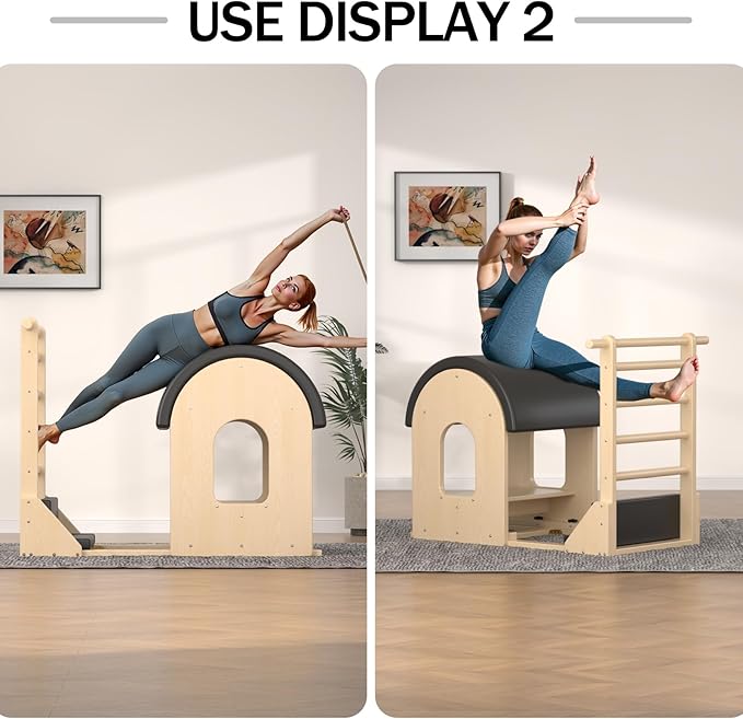 Pilates Barrel, Pilates Spine Corrector is Designed for People who Work in Offices, Pilates Arc Corrects Posture, Relaxes,Stretches to Make The Spine Soft and Supple- Sturdy Solid-91Z6bK