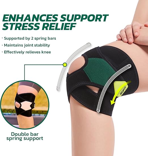 Knee Brace for Men & Women, Adjustable Compression with Memory Stabilizers for ACL, MCL, Meniscus Tear, Arthritis Pain Relief - Breathable for Sports, Running, Injury Recovery L