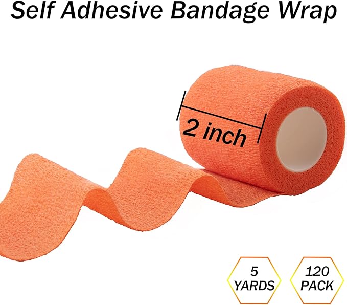 BQTQ 144 Rolls Self Adhesive Bandage Wrap 2 Inch Colorful Self Adherent Wrap Tape Sticky Bandage Athletic Wrap Self Adhesive Wrap for Sports Vet Wrist Ankle Sprains