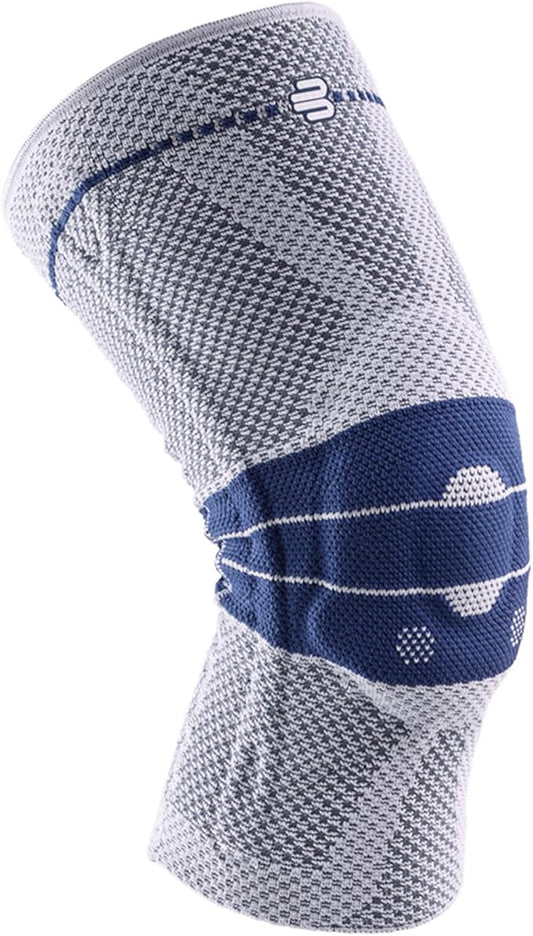 Bauerfeind GenuTrain Knee Support Brace (New Version) - Targeted Support for Pain Relief & Stabilization for Weak, Swollen & Injured Knees & Arthritis - Size 6C, Comfort - Color Titanium
